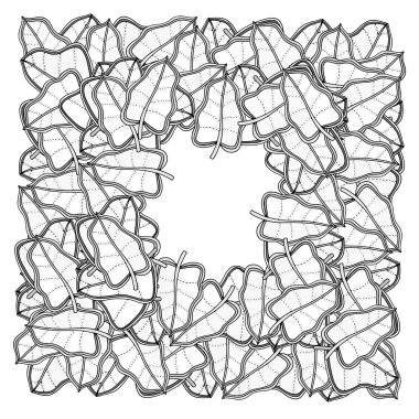 yaprakların kare çerçeve