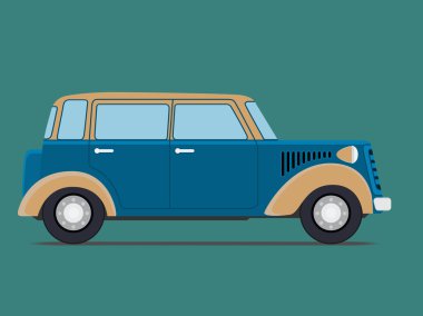 Eski model izole araba. 