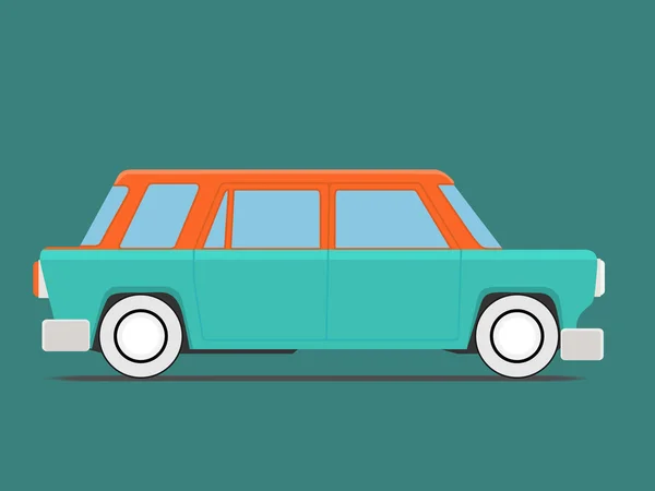 Vintage coche aislado . — Vector de stock