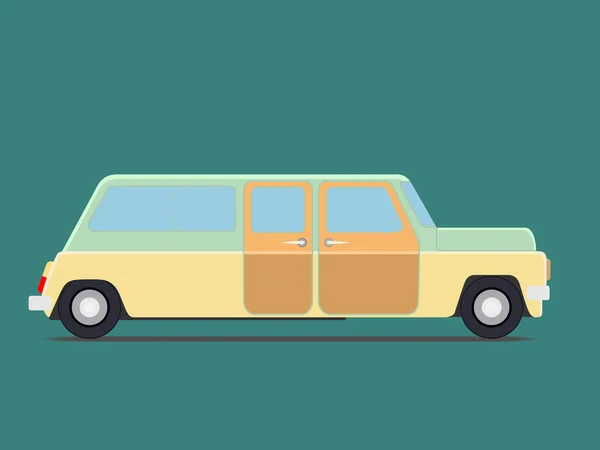 Retro travel van — Stock Vector