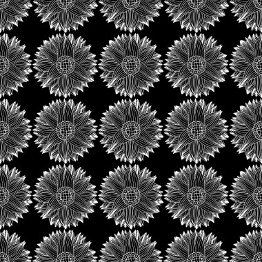 soyut çiçekli desen