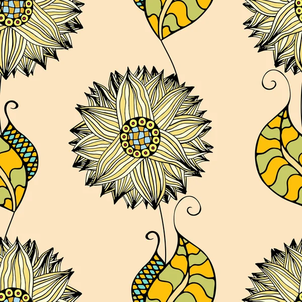 Vecteur motif floral sans couture — Image vectorielle