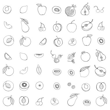 Farklı meyve dizi doodle