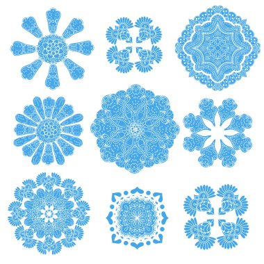 Geometrik dairesel süsleme seti