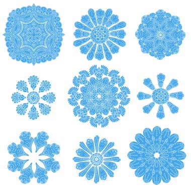 Geometrik dairesel süsleme seti