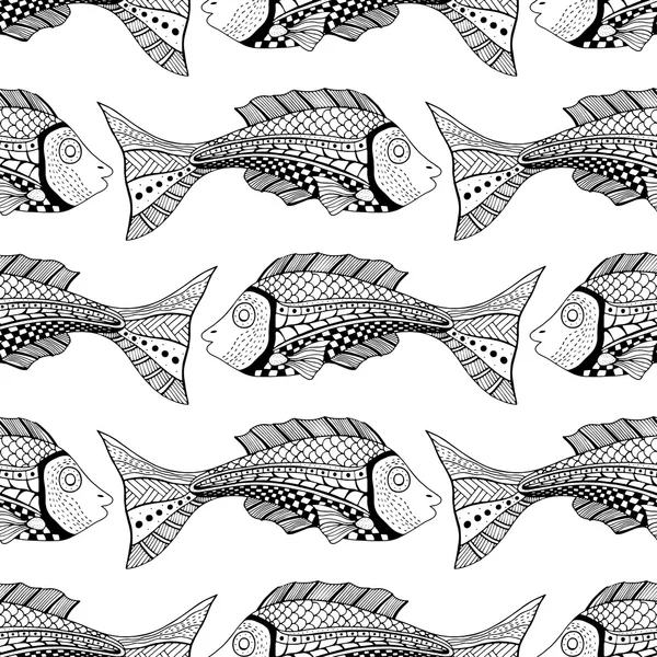 Seamless of fish background — Stock Vector