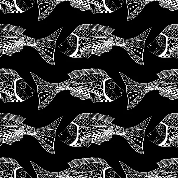 Sans couture de fond de poisson — Image vectorielle