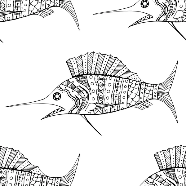 Безшовний рибний фон — стоковий вектор