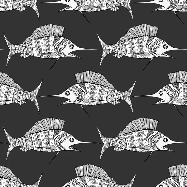 Άνευ ραφής του φόντου των ψαριών — Διανυσματικό Αρχείο