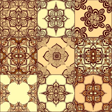 Tiles Floor Ornament Collection clipart