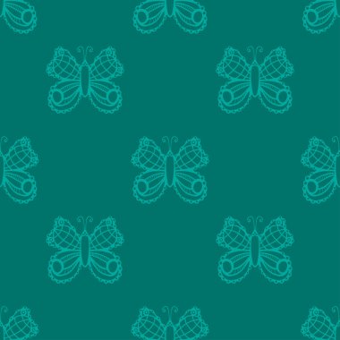 Kelebekler ile desen.