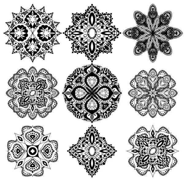 Conjunto de adornos geométricos — Archivo Imágenes Vectoriales