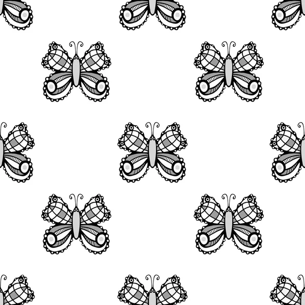 Modèle avec des papillons . — Image vectorielle