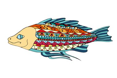 Zentangle balık stilize