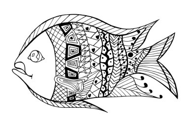 Zentangle balık stilize