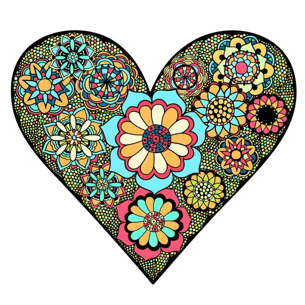 Coeur de fleur — Image vectorielle