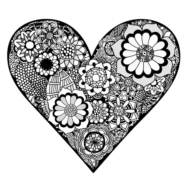 Corazón de flor — Archivo Imágenes Vectoriales
