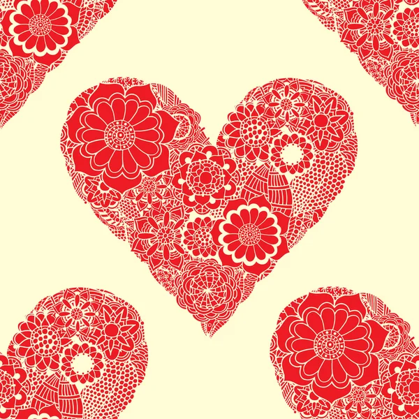 Doodle Heart Swirls — Stockvector