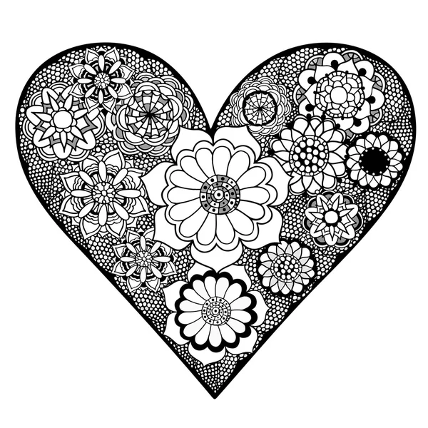 Srdce květ — Stockový vektor
