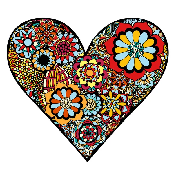 Hjärtat av blomma — Stock vektor