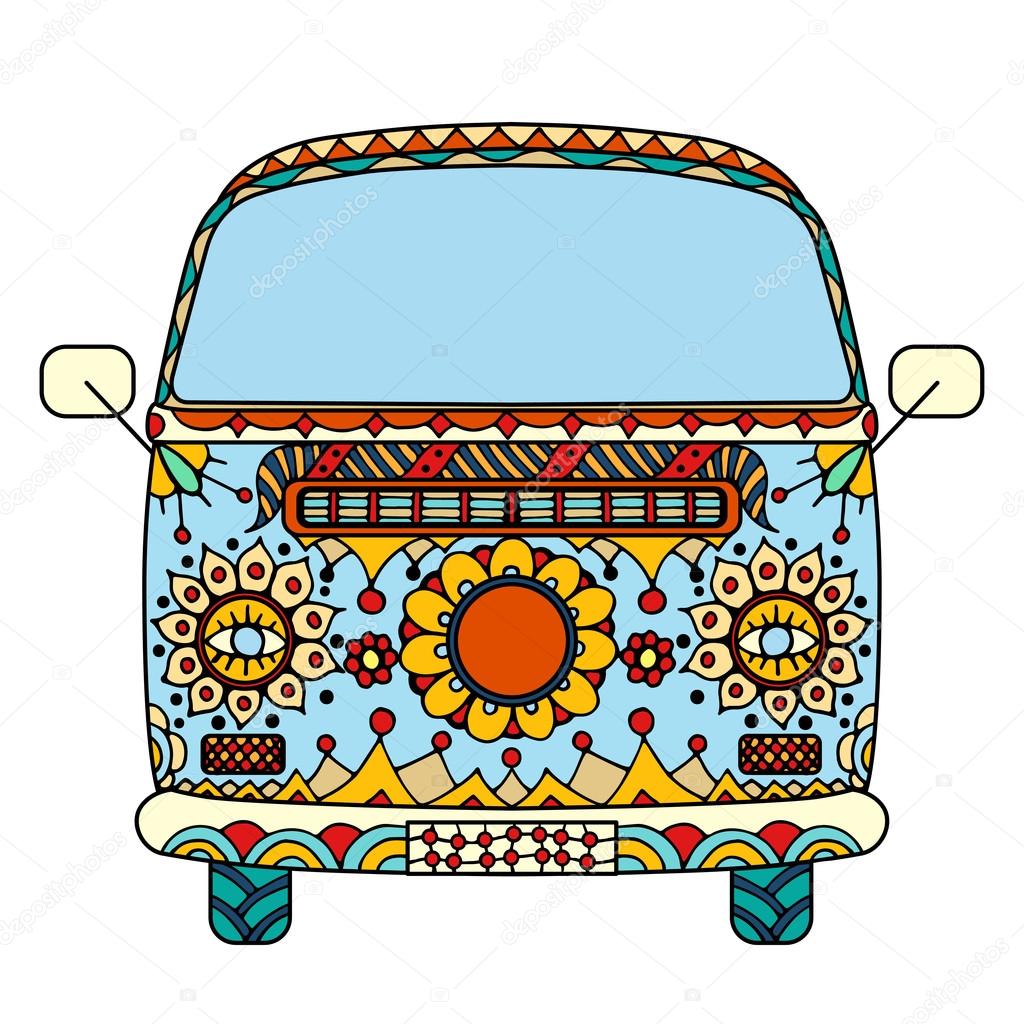 Download van in zentangle style — Vector de stock © frescomovie ...