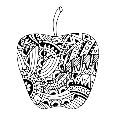 Zentangle stilize elma