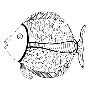 Zentangle balık stilize