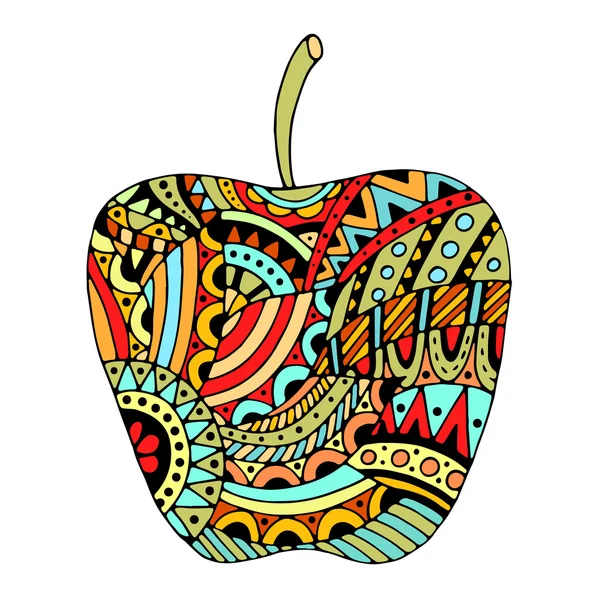 Декоративное цветное яблоко — стоковый вектор