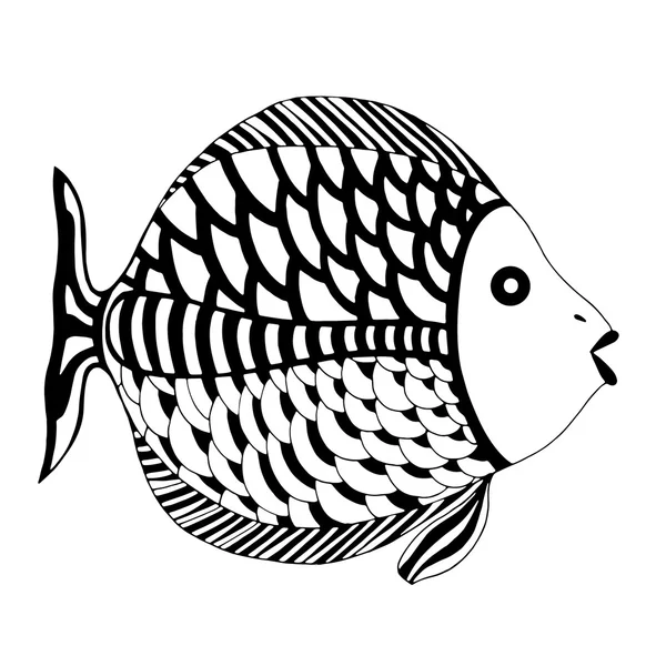 Poisson stylisé Zentangle — Image vectorielle