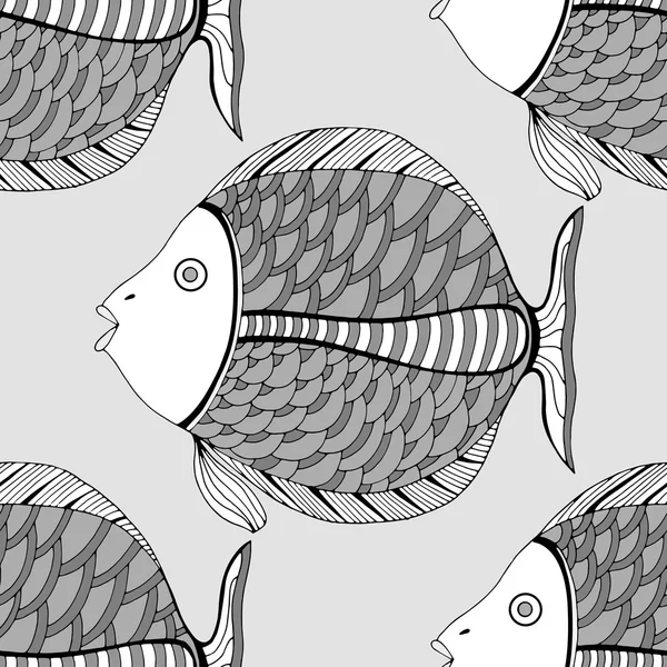 Fond de poisson sans couture . — Image vectorielle