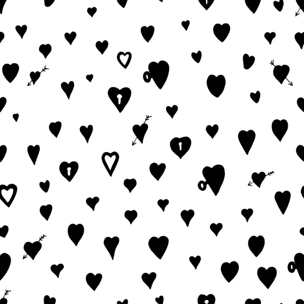 Pattern with valentine hearts — Stock Vector