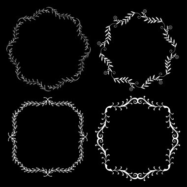 Set dekoratif çerçeveler. 