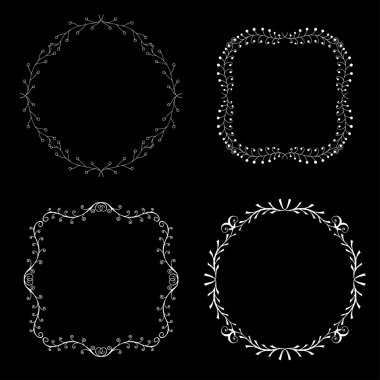 Set dekoratif çerçeveler. 