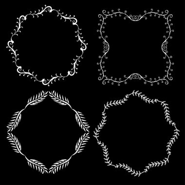 Set dekoratif çerçeveler. 