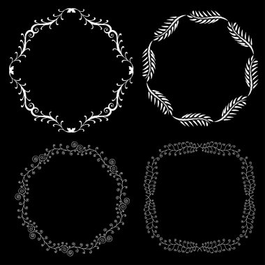 Set dekoratif çerçeveler. 