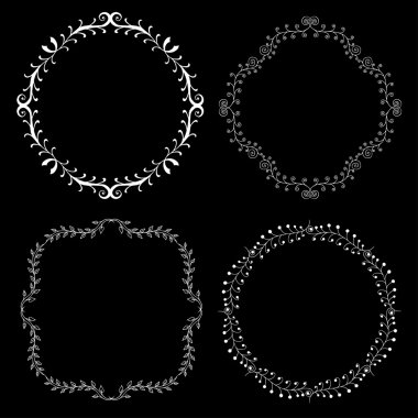 Set dekoratif çerçeveler. 