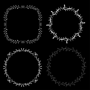 Set dekoratif çerçeveler. 