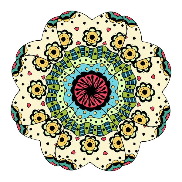 Güzel renkli Mandala — Stok Vektör