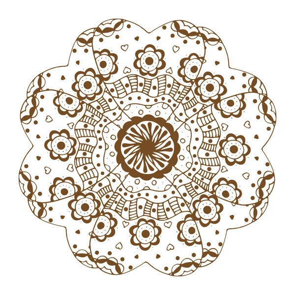Ornement floral mandala — Image vectorielle