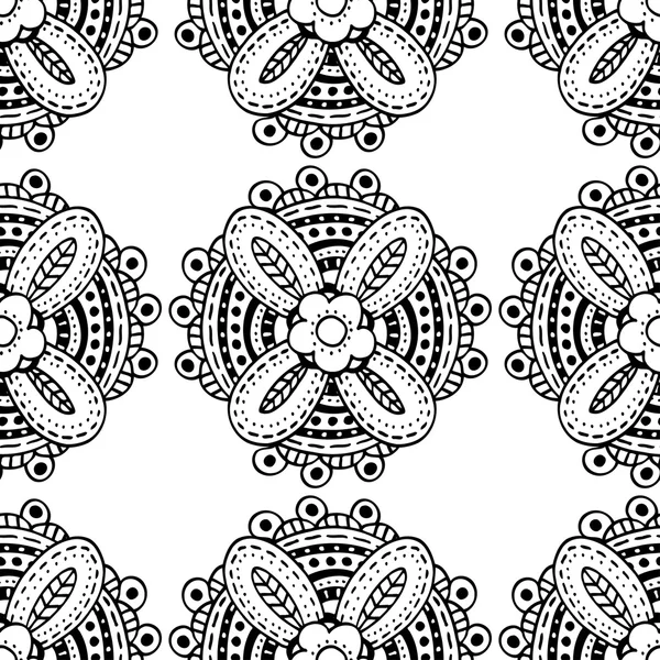 Modèle floral monochrome . — Image vectorielle