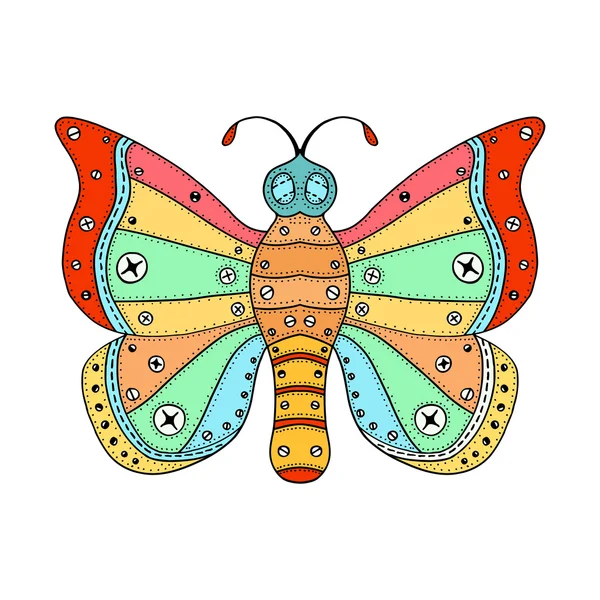Vector zentangle mariposa — Vector de stock