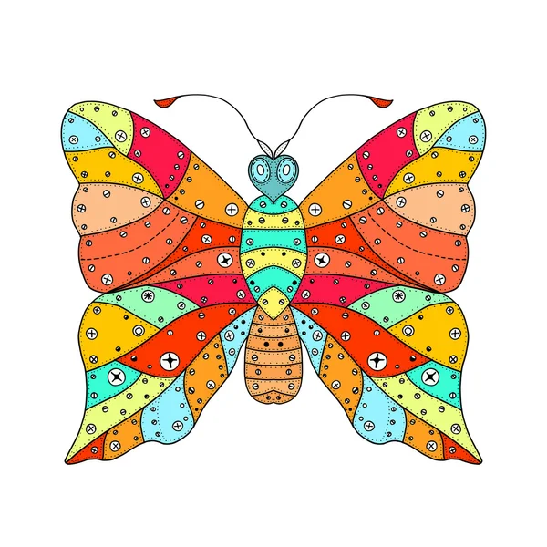 Vector zentangle butterfly — Stock Vector