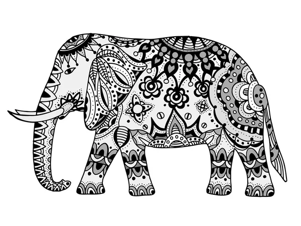 Elefante indiano vetor . —  Vetores de Stock