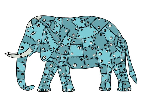 Elefante dibujado a mano — Archivo Imágenes Vectoriales