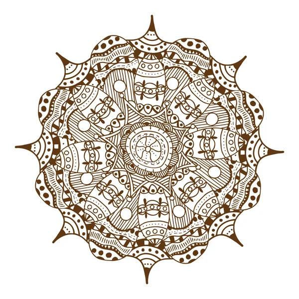 Ornamento floral circular Mandala — Vetor de Stock