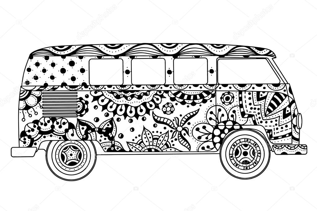 Download Van in zentangle style — Vector de stock © frescomovie ...