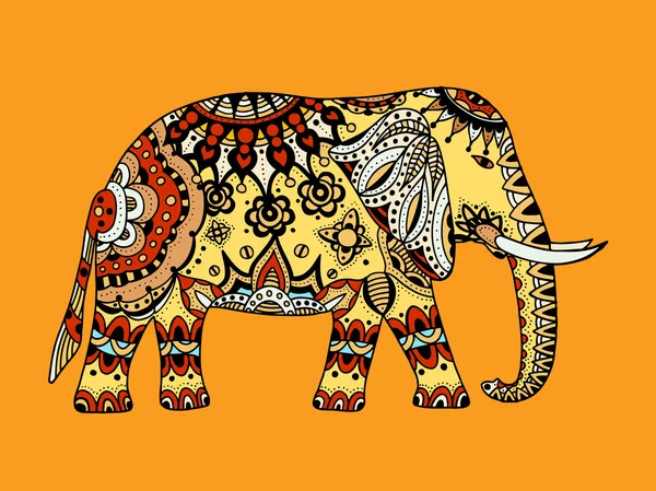 Elefante indio decorado — Archivo Imágenes Vectoriales