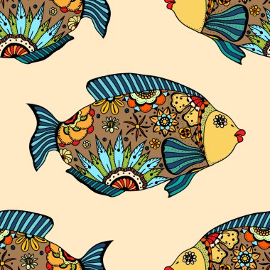 Balıklarla kusursuz desen