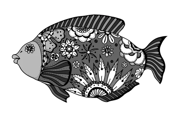 Poisson vecteur dessiné à la main — Image vectorielle