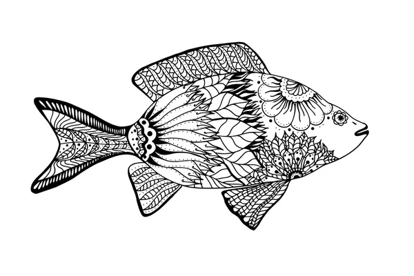 Poisson vecteur dessiné à la main — Image vectorielle